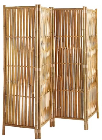 Box and beyond Paravent aus Bambus – Natur – 180 x 160 cm (4 Paneel)