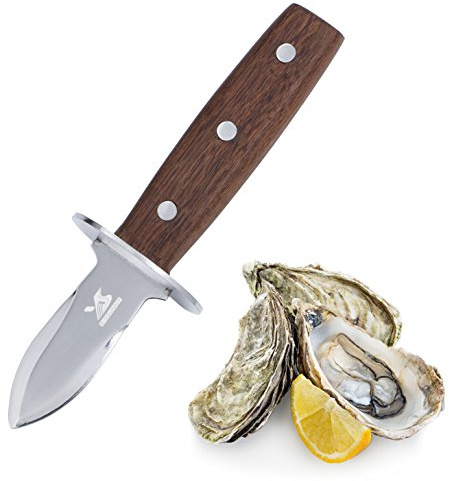 MSY BIGSUNNY Austernöffner, Messer mit Griff aus Palisander – Full Tang Edelstahl