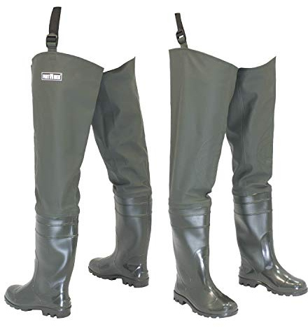 FortMen Watstiefel Herren Anglerhose mit Stiefel wasserdichte Wathose Größe Gr. 38-47 Lange Watthosen Gummistiefel Fishing Boots Angel (Olivgrün, EU Schuhgrößensystem, Erwachsene, Numerisch, M, 47)