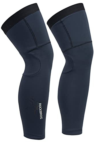 ROCKBROS Fahrrad Armlinge/Beinlinge Winter Thermo Rutschfest | Armwärmer/ Beinwärmer Arm Sleeves und Knieschutz für Radfahren, Laufen Herren/ Damen S-3XL (1 Paar)