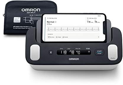 OMRON Complete - smartes Oberarm-Blutdruckmessgerät mit EKG-Funktion zur Blutdruckmessung und AFib (Vorhofflimmern)-Screening zu Hause | 22-42cm | klinisch validiertes Blutdruckmessgerät mit App