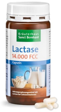 Sanct Bernhard Lactase-Kapseln 14.000 FCC-Einheiten 150 Kapseln