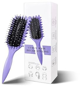 Curl Hair Brush, Lockenbürste, Curl Define Styling Brush, Curl Define Stylingbürste, Haarbürste zum Entwirren für Frauen (Lila)