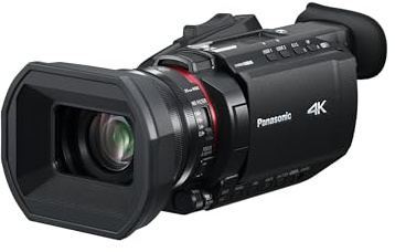 Panasonic HC-X1600E 4K 60p Professional Camcorder with 25mm Wide-Angle Lens, 24x Optical Zoom, 5-Axis Hybrid OIS, Wi-Fi, USB PD, Black