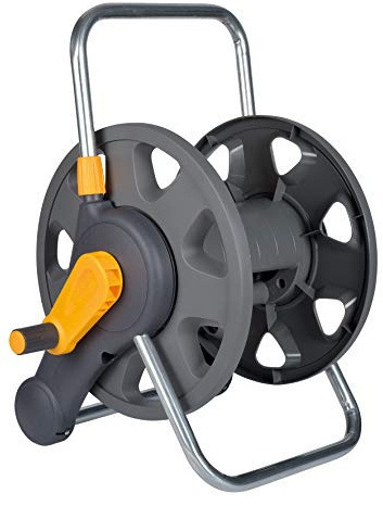 HOZELOCK - 2-in-1 Schlauchtrommel ohne Schlauch 60 M: Freistehend oder an der Wand montiert, leicht zu tragen, trotzdem robust und langlebig. Flexibler Einsatz im Garten [2475R0000]
