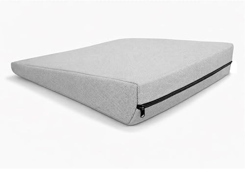 POKAR Keilkissen Stuhl Sitzkeil Ergonomisches Sitzkeilkissen Bürostuhl Kissen Orthopädisch Keilkissen Autositz Schaumstoff, Grau, 38 x 38 x 8/2 cm
