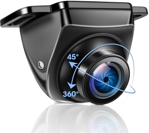 Vtopek AHD 1080P Rückfahrkamera, 360° drehbar, 170° Weitwinkel | Nachtsicht, Metallgehäuse, Bohrerfreie Installation, NTSC/AHD kompatibel, 6 m Kabel, für Auto, Van, SUV, Wohnmobil