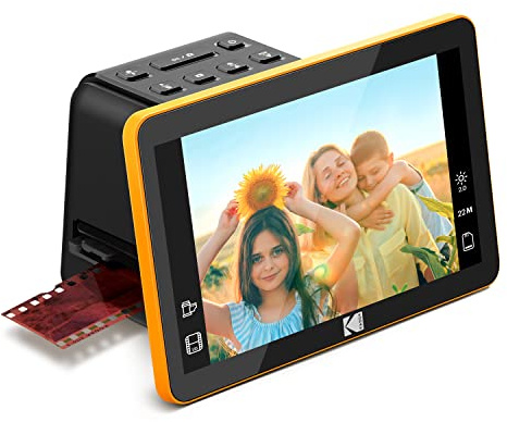 Kodak Slide N SCAN Scanner de Film numérique Max 7"- Grand écran LCD 7" convertit Les négatifs Couleur en 22MP HD n & b JPEG, Schwarz, RODFS70