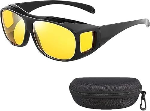 IFFANY Libiyi Nightglo-Brille, Dotmalls Nightglo-Brille, Nachtsichtbrille, Scheinwerferbrille mit Glarecut-Technologie, sicheres Fahren bei Nacht