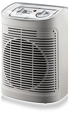 Rowenta Instant Comfort Aqua Heizlüfter, Zwei Heizstufen, Lüfterfunktion, Regulierbarer Energieverbrauch, Leise, Elektroheizung, Hellgrau, SO6510F2, 1200 - 2400w