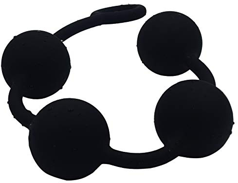 Silikon Anal Kette mit 4 Kugeln(Ø 50 mm), Silikon Analkugeln Anus Masturbator Fetisch Analdusche Silikon Anal Sex Spielzeug für Männer und Frauen (L)