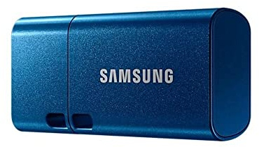 Samsung USB-Stick, USB-C, 256 GB, 400 MB/s Lesen, 110 MB/s Schreiben, USB 3.1 Flash Drive für Notebooks, Tablets und Smartphones, Blue, MUF-256DA/APC