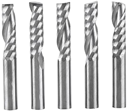 5 Stücke 6mm Schaft Hartmetall Single Flute Schaftfräser CNC Router Fräser für Holz Aluminium Stahl
