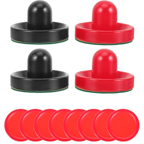 Kisangel Airhockey Schläger Set Mit 7.50X5.50X5.50In Pucks Und Ergonomischen Griffen Ersatz Zubehör Für Airhockey Tisch Ideal Für Spielzimmer Und Freizeitspiele