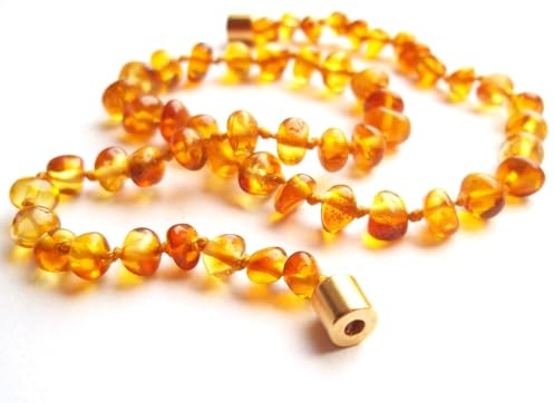 Amberta® Naturbernstein Halskette aus echtem baltischen Bernstein (35 cm)