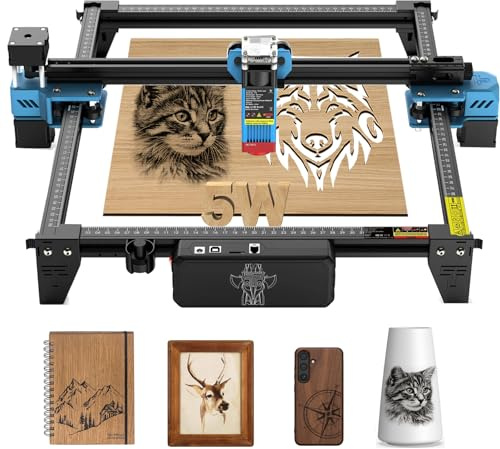 Twotree TTS-55 Pro 20W Lasergraviermaschine zur Herstellung von 3D-Holzpuzzles 5,5 W Laserschneidmaschine Laserleistung, Fixfokusmaschine