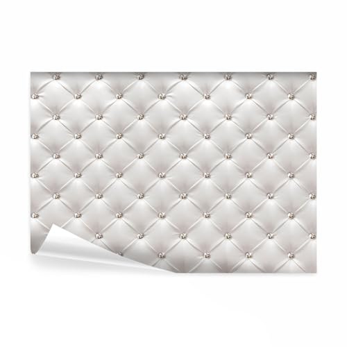 decomonkey Fototapete Leder Deluxe, 350x256 cm, XXL, Diamanten, Vlies | Schlafzimmer, Wohnzimmer, Design, Tapete, Fototapeten, Tapeten, Vliestapete, Wandtapete, moderne, Wand