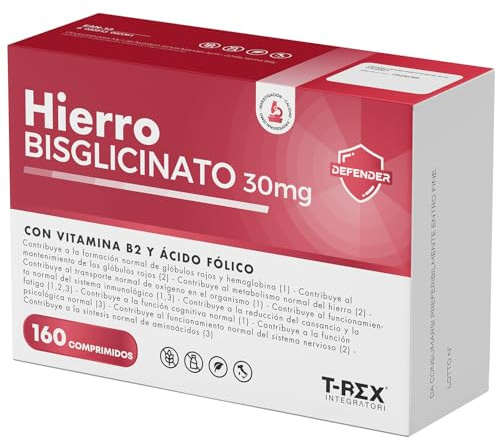 Eisen Ergänzung 30 mg mit Folsäure und Vitamin B2-160 Tabletten - Für rote Blutkörperchen, Sauerstoff, Immunsystem, Müdigkeit und geistiges Wohlbefinden.