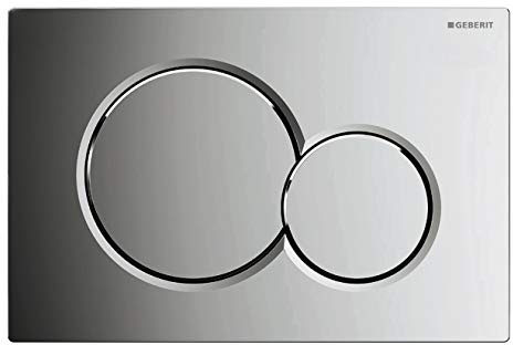 Geberit Betätigungsplatte Sigma 01, 115770215, Revisionsplatte für 2-Mengen-Spültechnik, 246 x 164 x 13 mm, Chrom, 21241 0