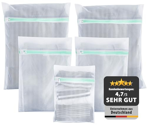 Lavandola® Wäschenetz Set - Kochfest und für Trockner geeignet - Wäschebeutel für Socken, Feinwäsche, Unterwäsche, UVM. - Wäschesäcke für Waschmaschine - Wäschesack Waschmaschine