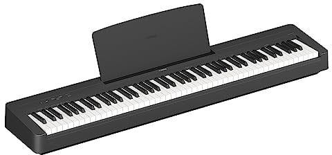 Yamaha P-145 Digital Piano, Schwarz – Leichtes und tragbares Digital Piano mit der Graded-Hammer-Compact Tastatur mit 88 gewichteten Tasten und 10 Instrumentenklängen