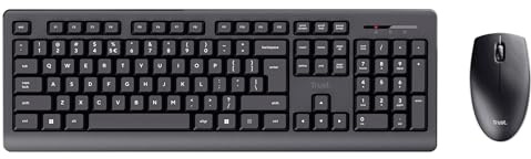Trust Primo Italienisches QWERTY-Layout Tastatur und Maus Set Kabellos
