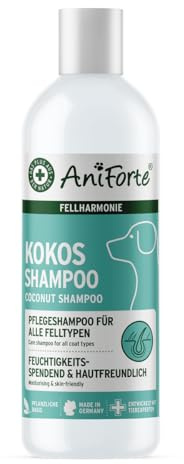 AniForte Fellharmonie Hundeshampoo mit Kokosöl & Aloe Vera 200ml – Pflegeshampoo für Hunde, Vitale Haut, Fellglanz, Kämmbarkeit, natürliche Inhaltsstoffe