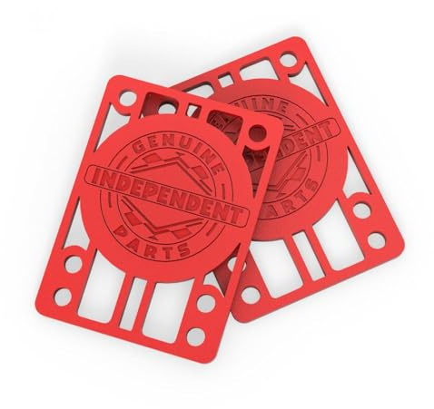 Indy Skateboard Riser Pads, Rot, 2 Stück