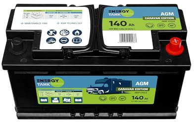 Autobatterie 12V 140Ah AGM – Wohnmobil Batterie wartungsfrei – stoßfest & vibrationsgeschützt – ideal für Camper, Caravan & Solaranlage