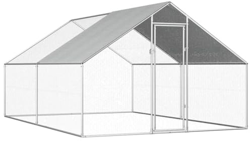 vidaXL Outdoor-Hühnerkäfig 2,75x4x1,92 m Verzinkter Stahl