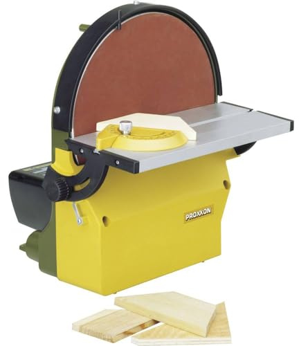 Proxxon Tellerschleifgerät TG 250/E (Gehäuse aus Alu-Druckguss, Schleifteller plangedreht, für Weichholz, Kunststoff, NE-Metall usw., mit Absaugstutzen) 28060, Grün