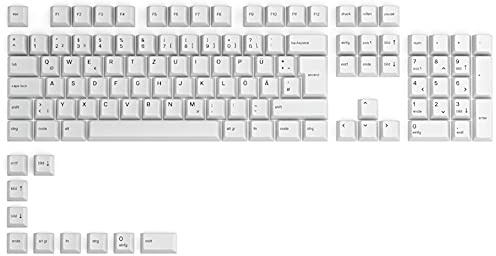 GLORIOUS GPBT Tastenkappen (115x) Cherry-Profil, PBT, ISO, Arktisches Weiß | Thermosublimationsverfahren, Proprietäre Schriftart, Satte Akustik, Feine Oberflächenstruktur, Für MX-Schalter & PC-Gamer