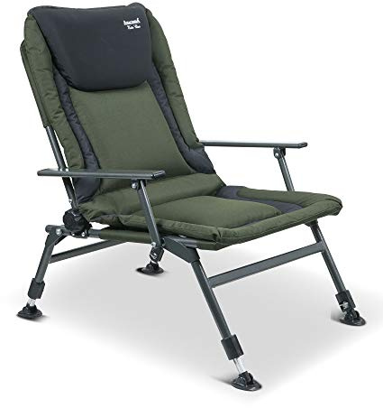 Anaconda Visitor Chair Angelstuhl Anglerstuhl Gartenstuhl Grün Schwarz Aluminium 130kg Belastbarkeit