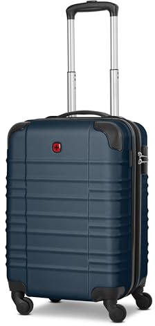 WENGER Kabinen-Koffer für Damen und Herren | Kleiner Cabin-Trolley 37 x 23 x 53 cm aus hochwertigem, stoßfestem ABS Material | Erweiterbar & Teleskopgriff| Amplar Evo Serie