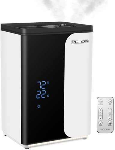 Ultraschall Luftbefeuchter 5 Liter WIFI Smart Life App Fernbedienung Luftreinigungsgerät Luftreiniger Eingebautes Hygrometer LED-Touch-Display 12h Timer Nachtmodus Warm oder Kaltfunktion HEPA Filter