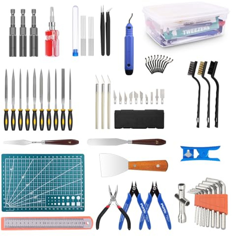 3D Drucker Zubehör Kit, 3D Drucker Werkzeug Kit, Mintion 73 PCS 3D Drucker Zubehör mit Düsenreinigungsset, Entgrater Werkzeug, Entfernungswerkzeugen, Pinzetten, Zangen, für Adventurer5M, Kobra,Neptune