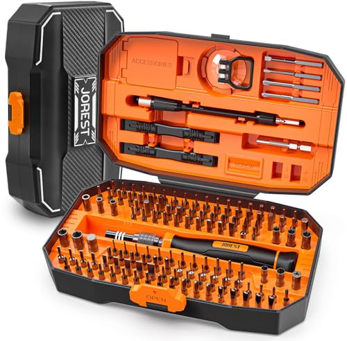 JOREST 152 in 1 Feinmechaniker Schraubendreher Set, Vatertagsgeschenk für Papa Opa Männer, Mini Werkzeug Set mit Torx Triwing Bits, Reparatur Kit für Macbook, Laptop, PC,RC, PS5, Switch,Xbox, iphone