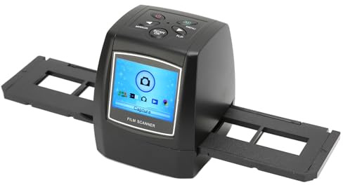 Jectse Film- und Diascanner, Filmdigitalisierer Konvertiert 35-mm-135-mm-Negative in Farbe Schwarz-Weiß-Dias in 5-MP-10-MP-JPEG-Bilder, 2,4-Zoll-LCD-Display, Unterstützt Vorschau und (EU-Stecker)