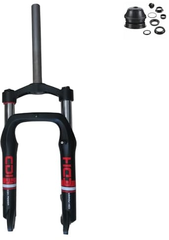 CDHPOWER Bike 10,2 cm Fat Suspension 50,8 cm Gabel Single Shoulder w/1-1/8 Zoll Headset Combo, Scheibenbremse