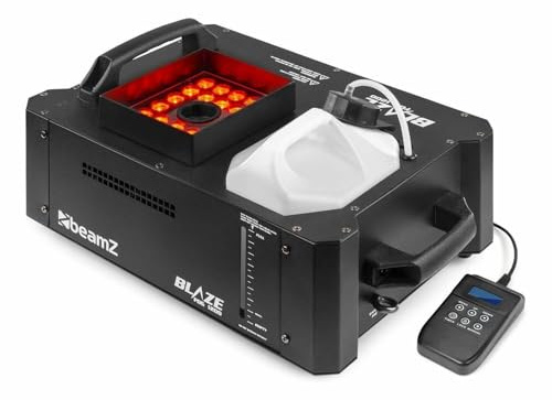 Beamz BLAZE1200 Nebelmaschine mit Lichteffekt 1200W | Horizontal/Vertikal, Funkfernbedienung, für DJs, Led-Nebelmaschine, Rauchentwickler, Partymaschinen, Nebelmaschiene, Kabellos