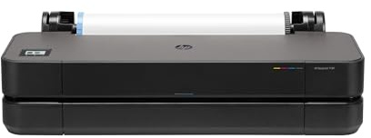 HP DesignJet T230 24 Zoll 61 cm 5HB07D, Großformatdrucker, Plotter, Standard A4-A1, 68 A1-Ausdrucke/Stunde, 35 Sekunden pro Seite, Recyceltes Metall, Click, Schwarz