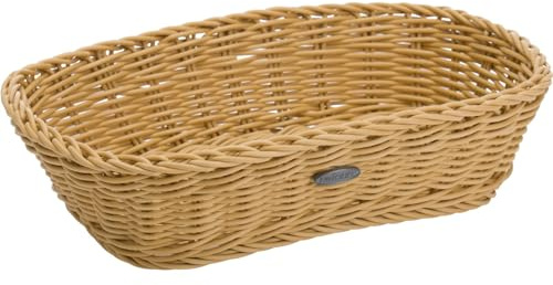 Westmark Mehrzweck-Korb, geeignet für Hotel und Gastronomie, Eckig, ca. 26,5 x 19 x 7 cm, Synthetikfaser, Saleen Coolorista Edition, Hellbeige, 02036130101