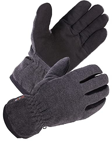 SKYDEER Winter Handschuhe mit Weichem Hirschleder Wildleder Thermische Polar Fleece, Warme 3M Thinsulate Isolierung (SD8661T)