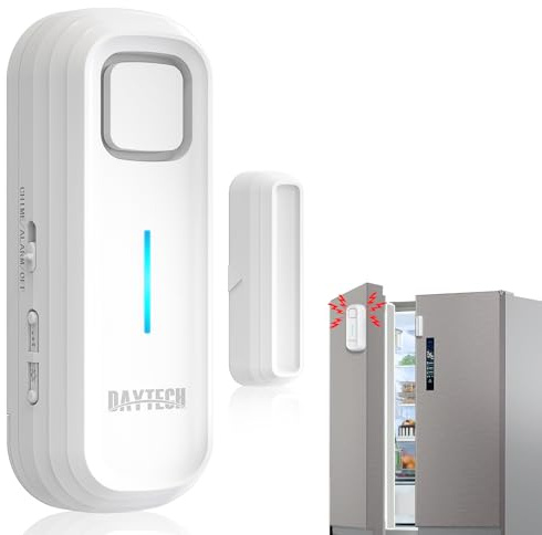 DAYTECH Kühlschrankalarm Fensteralarm Türalarm Haus Tür- & Fensteralarm Sensor Gartenschuppen 120dB Signalton Hauseinbruchalarm Türalarm Sensor Verzögerte Warnung-1Stück