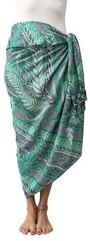 Mienloco Damen Sarong Pareo Strandtuch aus 100% Viskose – leichtes Wickeltuch/Schal/Halstuch, luftig & angenehm, ca. 150 x 110 cm