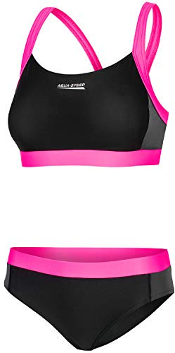 Aqua Speed Bikini Set Damen | Two Piece Swimsuit Fitness | sportliche Bademode für Frauen | Schwimmbikini Sport | Zweiteiler | Bustier | Schwimmbad | Pool | Bikinis for Women | Fiona