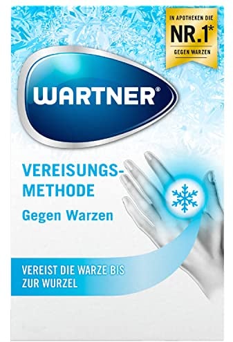 WARTNER Vereisungsspray gegen Warzen - Warzen-Entferner - 1 x 50 ml | Kryotherapie, schnelle Warzenbehandlung, hygienisches Warzenmittel mit 12 Einweg-Applikatoren, für Kinder & Erwachsene