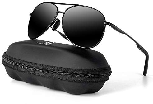 MXNXEU Sonnenbrille Herren Fahrerbrille Polarisiert Schwarz Polarisierte Herren Outdoor Vintage Unisex UV400 Fahren Stile Schwarz