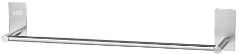 Handtuchhalter Ohne Bohren 304 Edelstahl 55cm/21.65 inch Gebürstet Silber | JS Handtuchstange Wandmontage selbstklebend Rostfrei Badetuchhalter Badezimmer Handtuchständer Bad für Küche Dusche