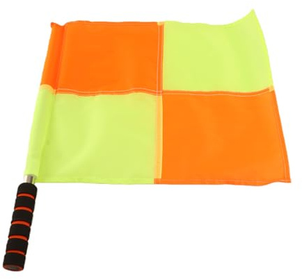 Dilwe Schiedsrichter Flagge, Edelstahl Stange, Schwamm Griff, Fahnen mit Tasche, f¨¹r Sport und Fu?Ball Wettbewerb
